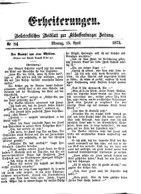 Erheiterungen (Aschaffenburger Zeitung) Montag 15. April 1872