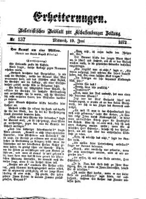 Erheiterungen (Aschaffenburger Zeitung) Mittwoch 19. Juni 1872
