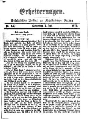Erheiterungen (Aschaffenburger Zeitung) Donnerstag 4. Juli 1872