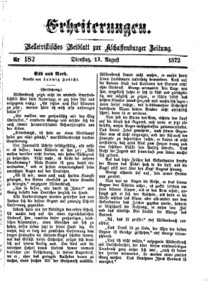 Erheiterungen (Aschaffenburger Zeitung) Dienstag 13. August 1872