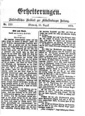 Erheiterungen (Aschaffenburger Zeitung) Mittwoch 21. August 1872