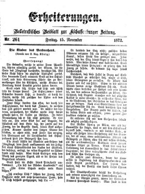 Erheiterungen (Aschaffenburger Zeitung) Freitag 15. November 1872