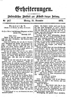 Erheiterungen (Aschaffenburger Zeitung) Montag 25. November 1872