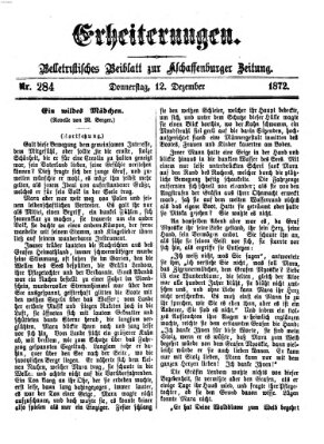 Erheiterungen (Aschaffenburger Zeitung) Donnerstag 12. Dezember 1872