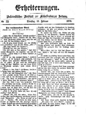 Erheiterungen (Aschaffenburger Zeitung) Dienstag 11. Februar 1873