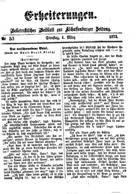 Erheiterungen (Aschaffenburger Zeitung) Dienstag 4. März 1873