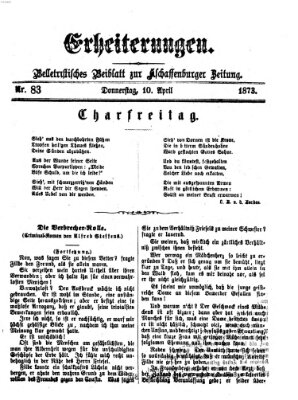 Erheiterungen (Aschaffenburger Zeitung) Donnerstag 10. April 1873