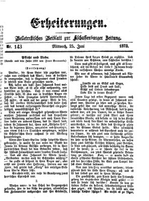 Erheiterungen (Aschaffenburger Zeitung) Mittwoch 25. Juni 1873