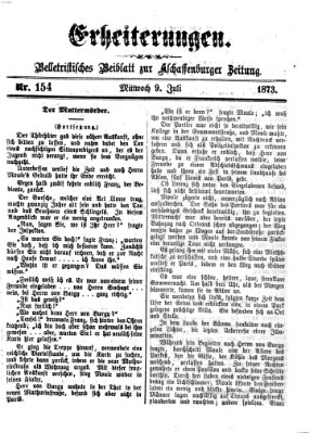 Erheiterungen (Aschaffenburger Zeitung) Mittwoch 9. Juli 1873