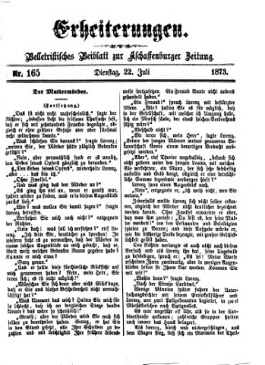 Erheiterungen (Aschaffenburger Zeitung) Dienstag 22. Juli 1873