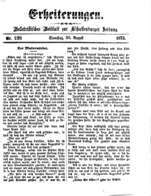 Erheiterungen (Aschaffenburger Zeitung) Samstag 30. August 1873