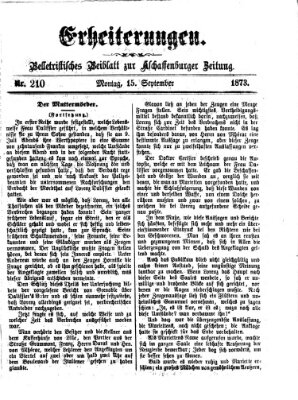 Erheiterungen (Aschaffenburger Zeitung) Montag 15. September 1873