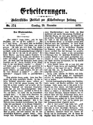 Erheiterungen (Aschaffenburger Zeitung) Samstag 29. November 1873