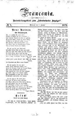Franconia (Schweinfurter Anzeiger) Mittwoch 3. Januar 1872