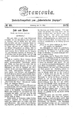Franconia (Schweinfurter Anzeiger) Samstag 18. Mai 1872