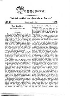 Franconia (Schweinfurter Anzeiger) Mittwoch 28. Mai 1873