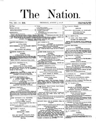 The nation Donnerstag 3. August 1871