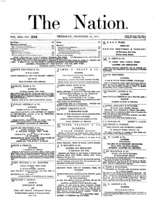 The nation Donnerstag 21. Dezember 1871