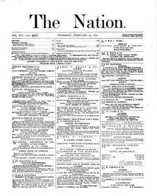 The nation Donnerstag 22. Februar 1872