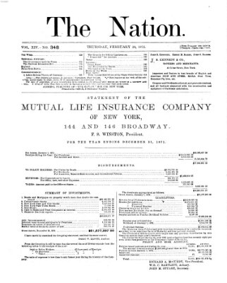 The nation Donnerstag 29. Februar 1872