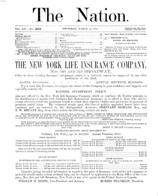 The nation Donnerstag 14. März 1872