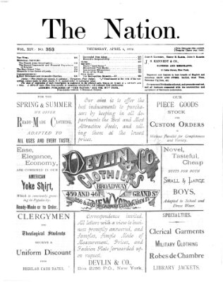 The nation Donnerstag 4. April 1872