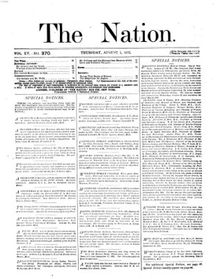 The nation Donnerstag 1. August 1872