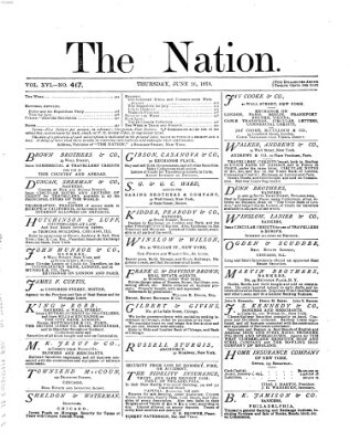 The nation Donnerstag 26. Juni 1873
