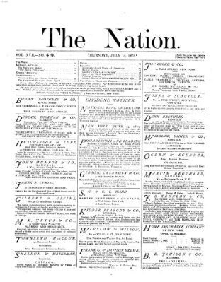 The nation Donnerstag 10. Juli 1873