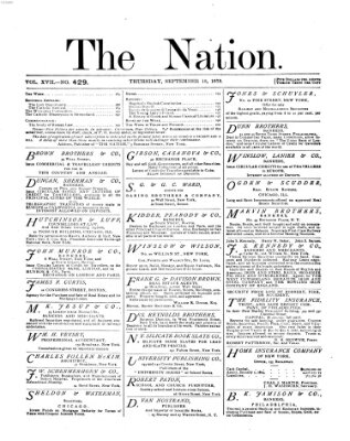 The nation Donnerstag 18. September 1873