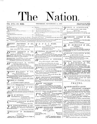 The nation Donnerstag 25. September 1873