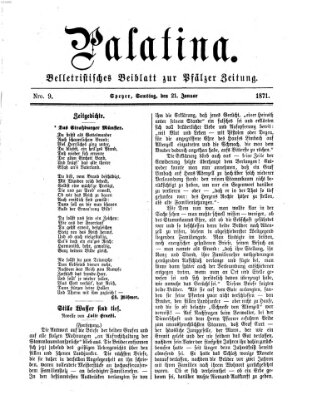 Palatina (Pfälzer Zeitung) Samstag 21. Januar 1871