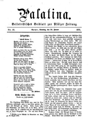 Palatina (Pfälzer Zeitung) Dienstag 24. Januar 1871