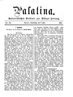 Palatina (Pfälzer Zeitung) Donnerstag 8. Juni 1871