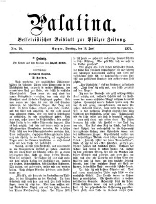 Palatina (Pfälzer Zeitung) Dienstag 13. Juni 1871