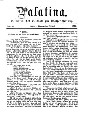 Palatina (Pfälzer Zeitung) Dienstag 27. Juni 1871