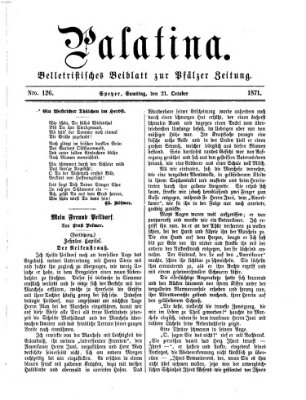 Palatina (Pfälzer Zeitung) Samstag 21. Oktober 1871
