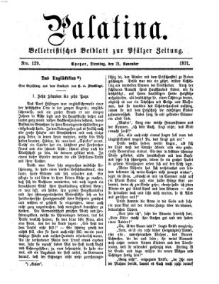 Palatina (Pfälzer Zeitung) Dienstag 21. November 1871