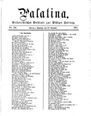Palatina (Pfälzer Zeitung) Samstag 30. Dezember 1871