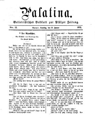 Palatina (Pfälzer Zeitung) Samstag 27. Januar 1872