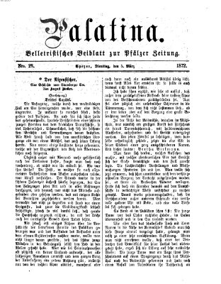 Palatina (Pfälzer Zeitung) Dienstag 5. März 1872