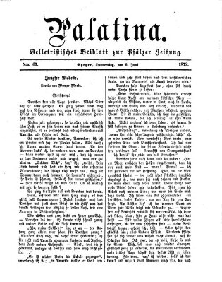 Palatina (Pfälzer Zeitung) Donnerstag 6. Juni 1872