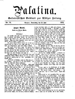 Palatina (Pfälzer Zeitung) Donnerstag 13. Juni 1872