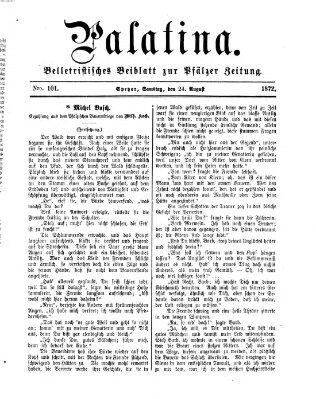 Palatina (Pfälzer Zeitung) Samstag 24. August 1872