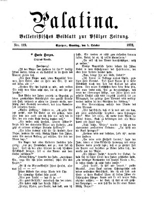 Palatina (Pfälzer Zeitung) Samstag 5. Oktober 1872