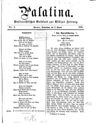 Palatina (Pfälzer Zeitung) Donnerstag 2. Januar 1873