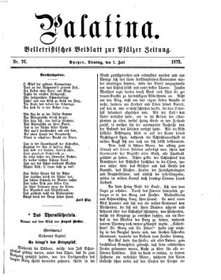 Palatina (Pfälzer Zeitung) Dienstag 1. Juli 1873