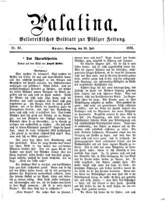 Palatina (Pfälzer Zeitung) Samstag 26. Juli 1873