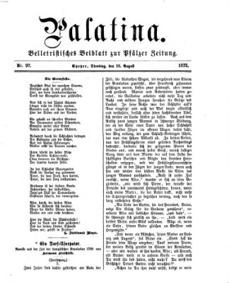 Palatina (Pfälzer Zeitung) Dienstag 19. August 1873