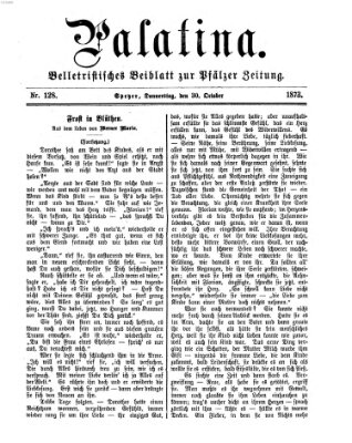Palatina (Pfälzer Zeitung) Donnerstag 30. Oktober 1873